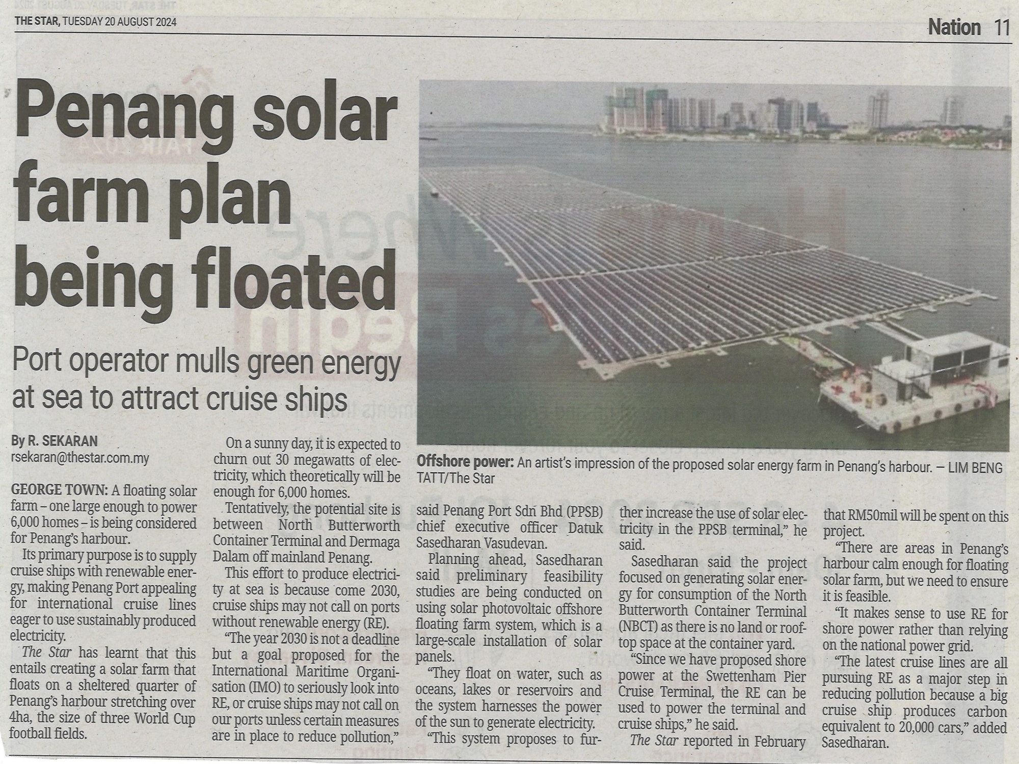 Penang Solar Farm Plan Being Floated