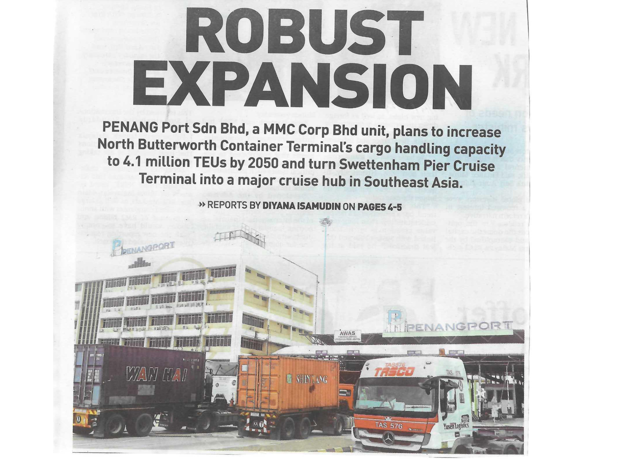 Penang Port Poised For RM2B Upgrade