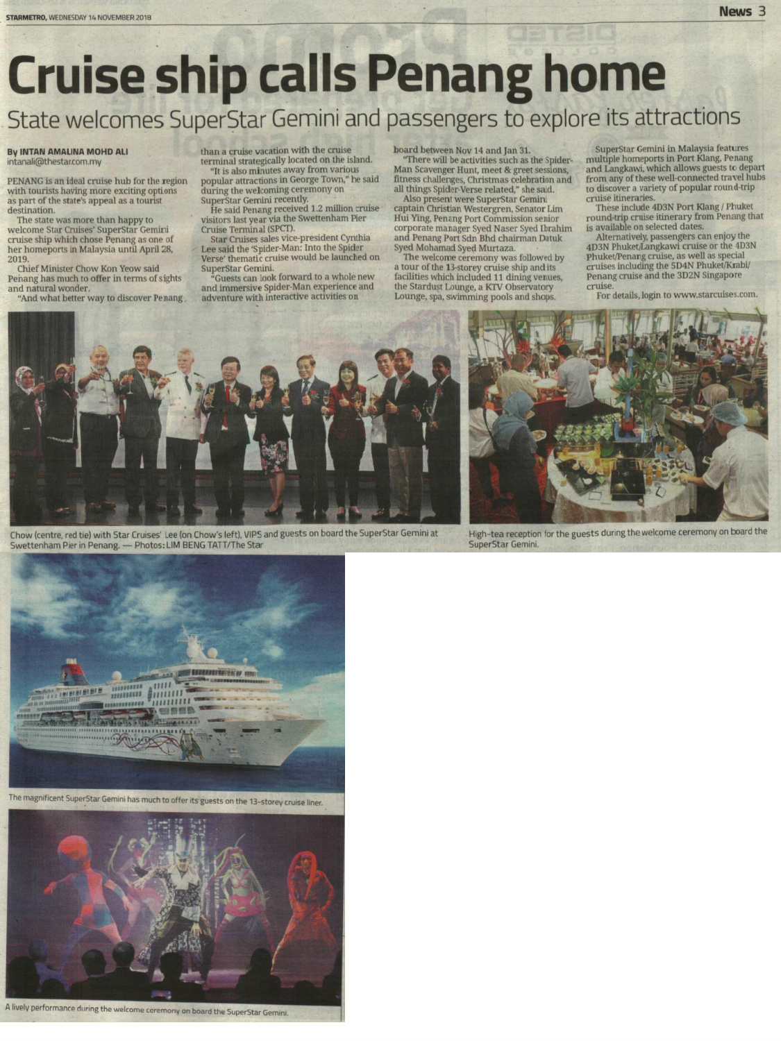 Cruise Ship Calls Penang Home