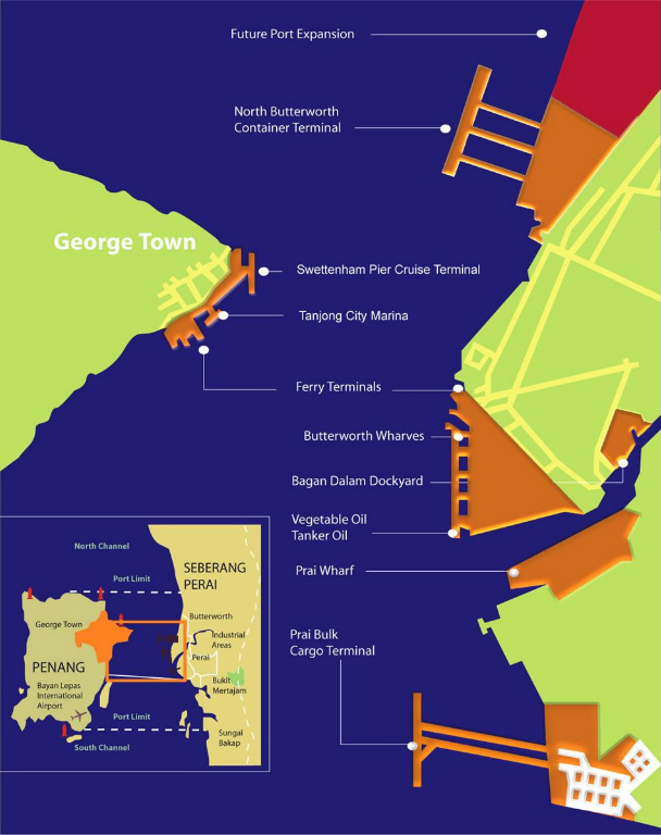 penang cruise port map